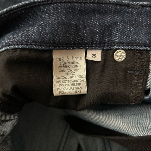 Rag & Bone High Rise Ankle Skinny Jeans | Size 25 - Picture 5 of 5